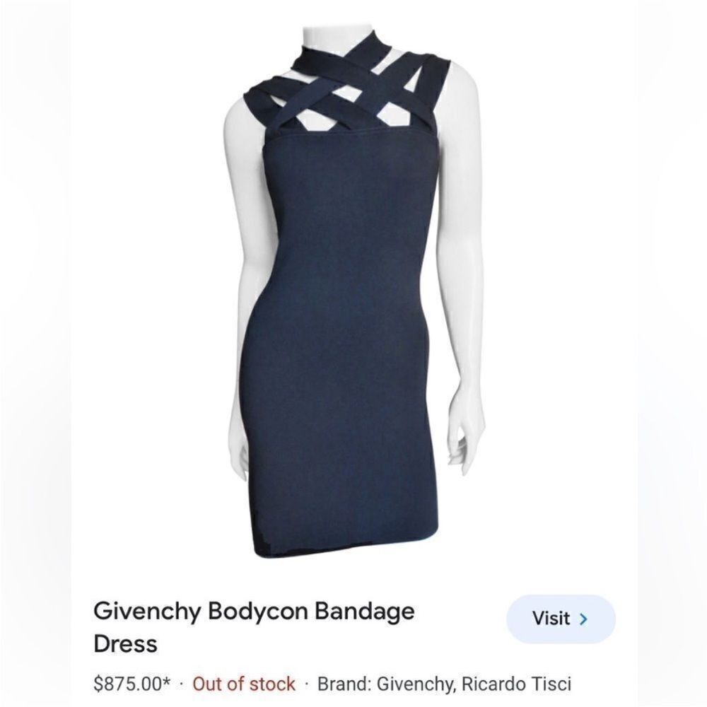 Givenchy black Bodycon Bandage Dress, S
